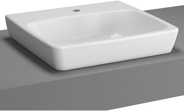 Vitra Metropole Aufsatzwaschtisch 5661B003-0937 weiß, 50x46cm, geschliffen, Hahnloch mittig