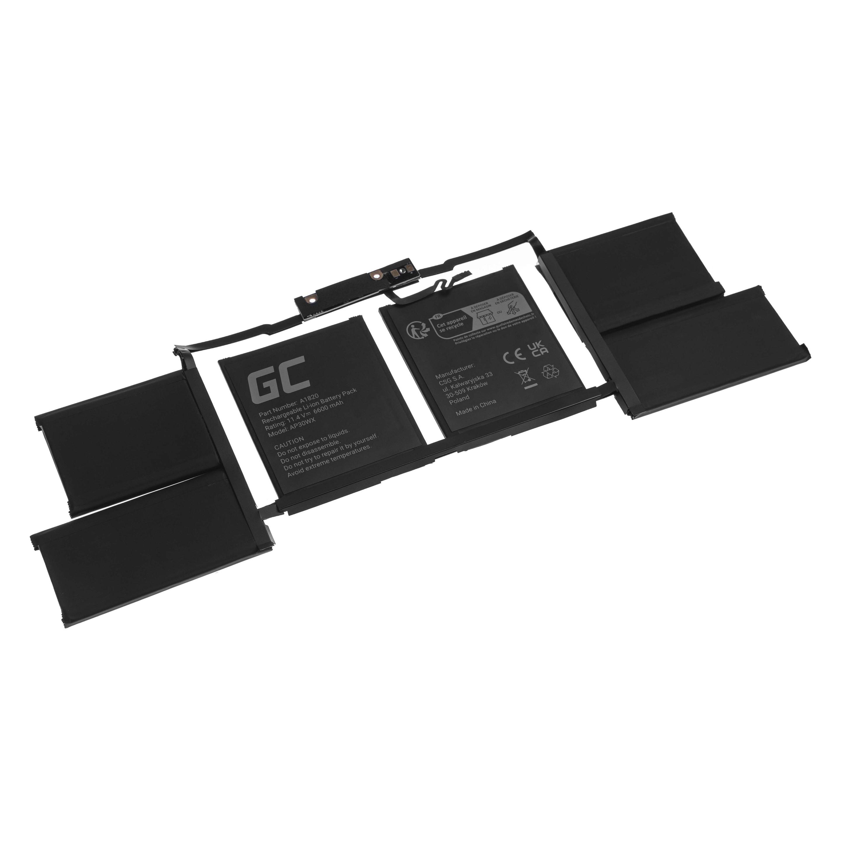 GreenCell Laptop Battery A1820 for Apple MacBook Pro 15 A1707 (2016, 2017) (6 Zellen) (AP30WX)
