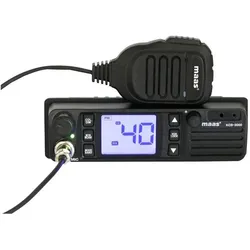MAAS KCB-3000 Mobiele Compacte CB 27MC met VOX-mike en Hoofdtelefoonaansluiting, Walkie Talkie, Schwarz