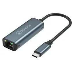 Atlantis Land A04-TC LAN Portreplikator und Laptop-Dockingstation Verkabelter USB 3.2 Gen 1 (3. (USB-C), Dockingstation + USB Hub, Schwarz