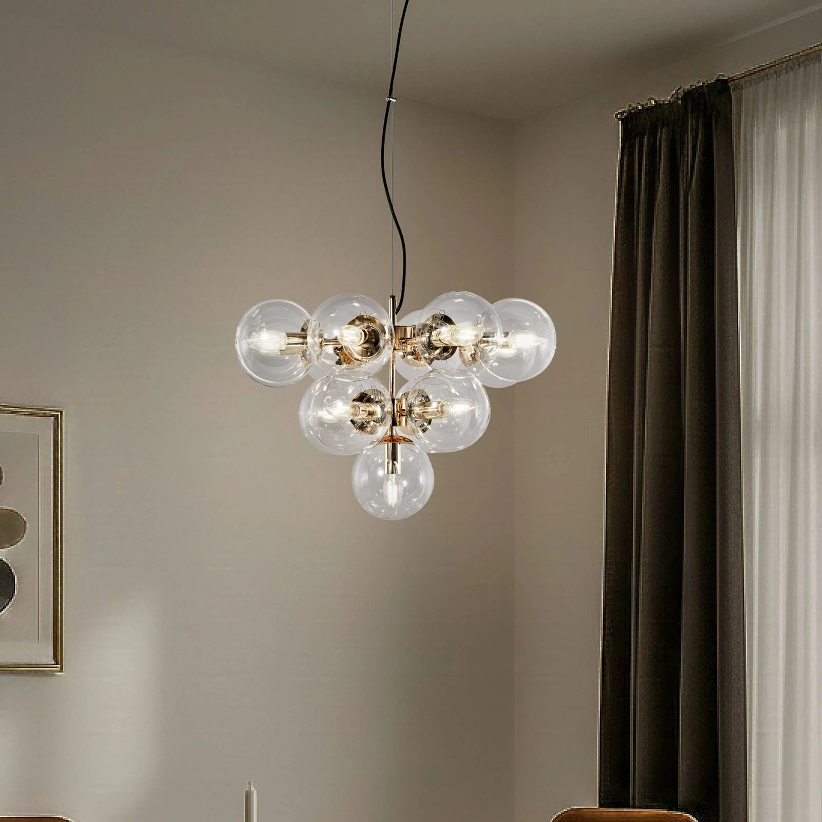 Domiluce Zumba Glazen Hanglamp - Goud/Messing - Modern - Dimbaar