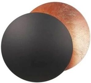Friendly Fresh Finds Creative Moon LED Wall Sconce Gold Round Modern Wall Light black Copper dia25cm