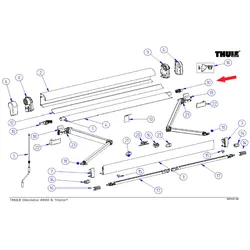 Thule Tuchrollenendkappen-Satz