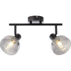 Brilliant 82713/06 Reflekt Deckenleuchte Glühlampe E14 18 W Schwarz (matt), Glas matt