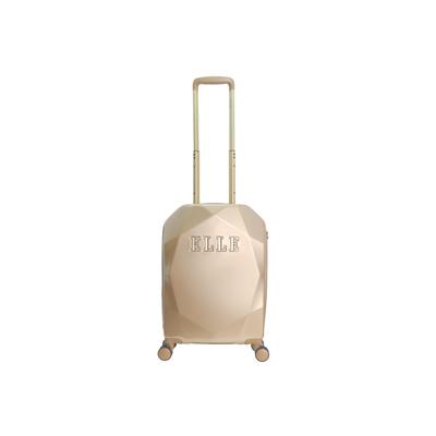 Koffer ELLE "Diamond", Gr. B/H/T: 35cm x 56,5cm x 23cm, gold (goldfarben), unifarben, Koffer, aus ABS-Material