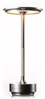 Youfap Market Portable Rechargeable LED Desk Lamp With Touch Dimming & USB Charging, Vintage Ambient Night Light silver