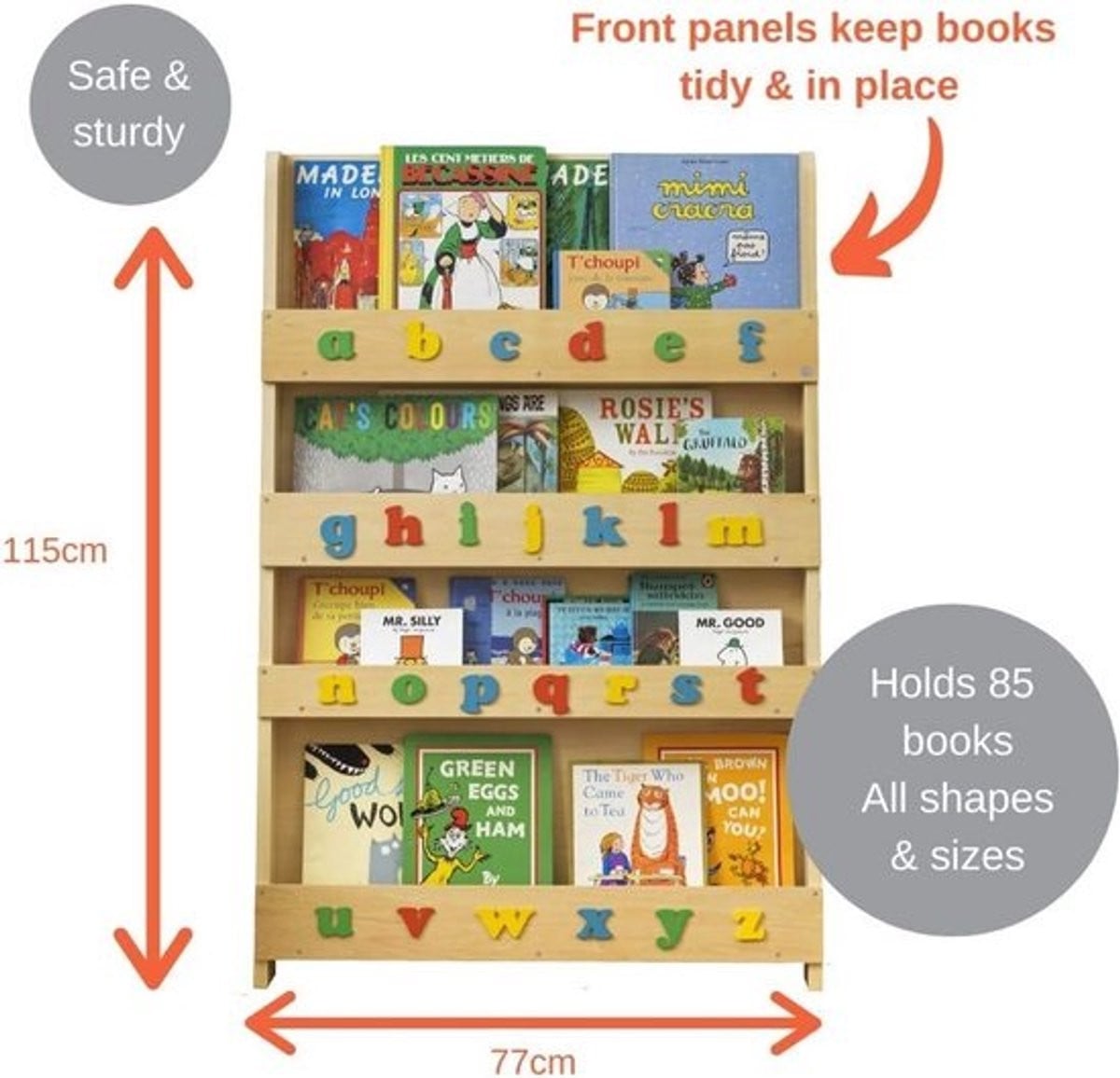 Houten Montessori Boekenkast voor Kinderen