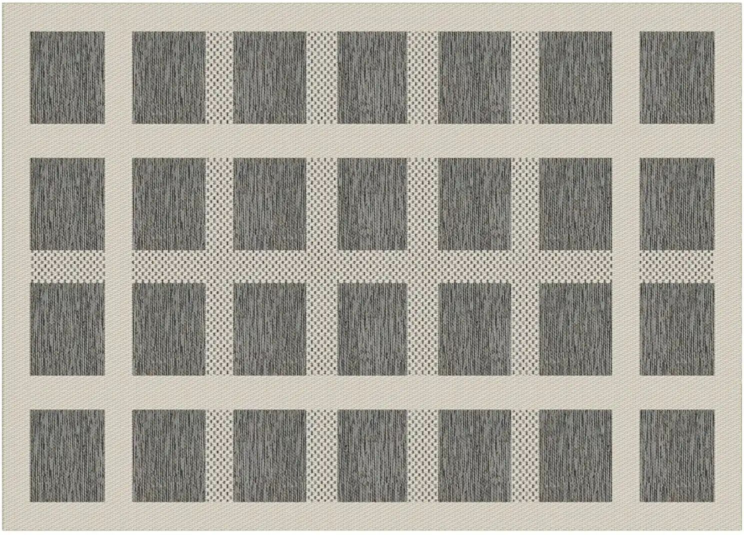 Höffner In-und Outdoorteppich  Scandinavian ¦ grau ¦ Synthetische Fasern ¦ Maße (cm): B: