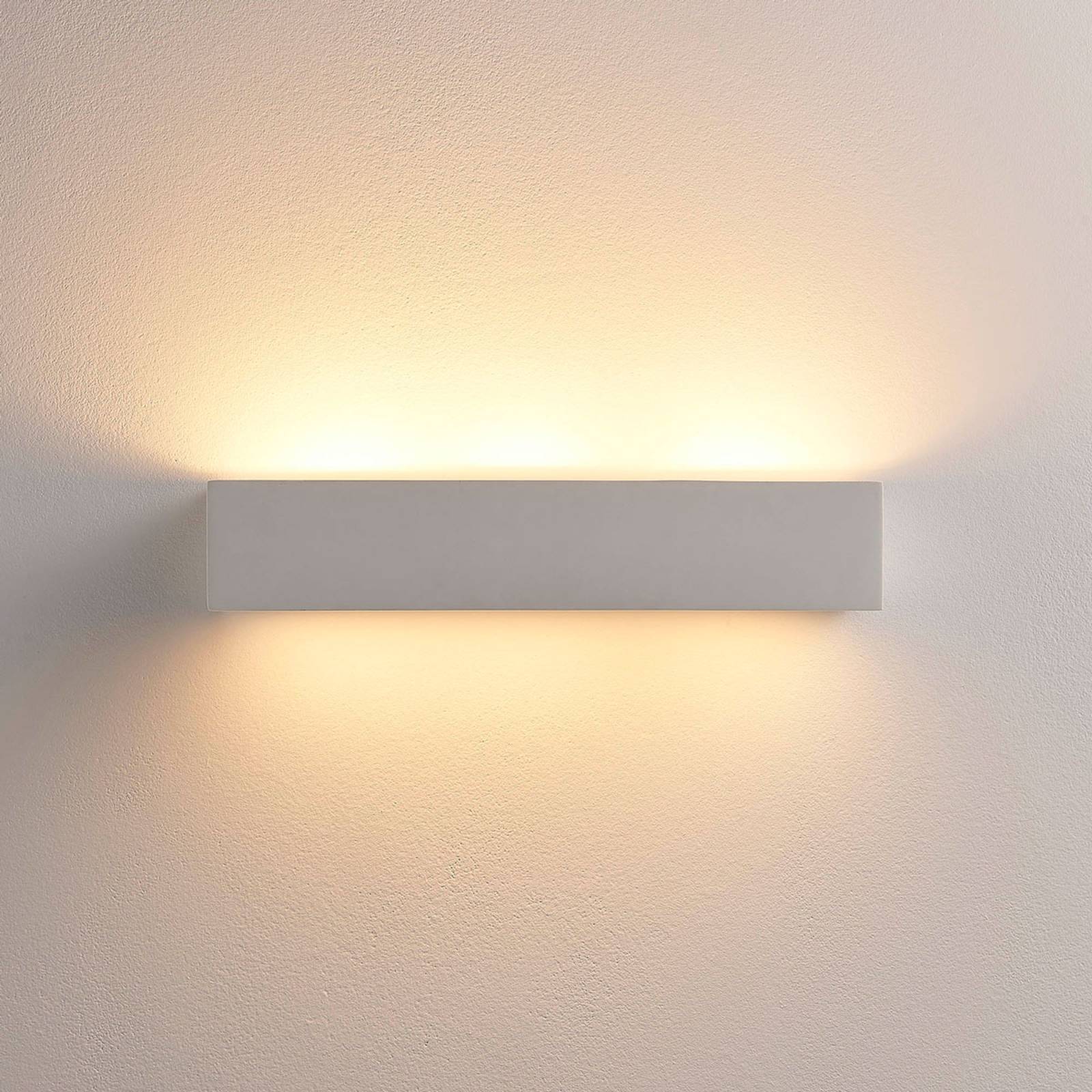 Wandlampe Arya Lindby, dimmbar, weiß / opal, für Wohn- / Esszimmer, Gips / Ton, Modern, Wandleuchte, Wandlampe Innen