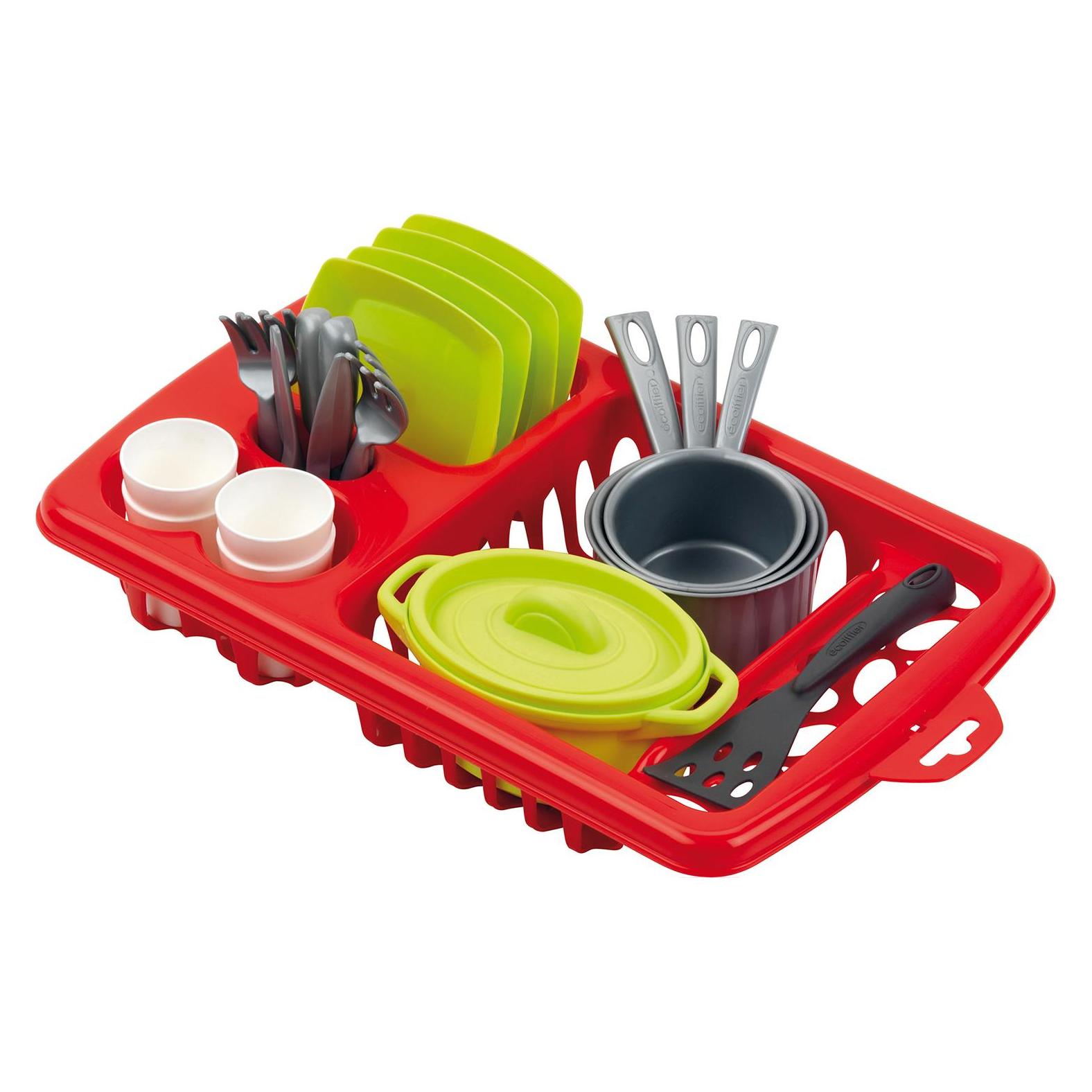 Ecoiffier Chef Serviesset mit Abtropfbrett (19796275)