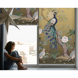 INNENROLLO - Fensterrollo - Rollo - 80x180 cm - Pfau auf einem Baum