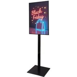LED A1 INDOOR Plakatständer Slide In LED DIN A1, schwarz mit Beleuchtung