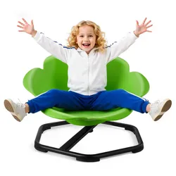VEVOR Kinderdrehstuhl sensorischer Drehstuhl zylinderförmig, 100 kg Tragkraft, sensorisches Spielzeug mit rutschfester Metallfuß, zur Förderung von Koordination Gleichgewicht  Konzentration, Grün