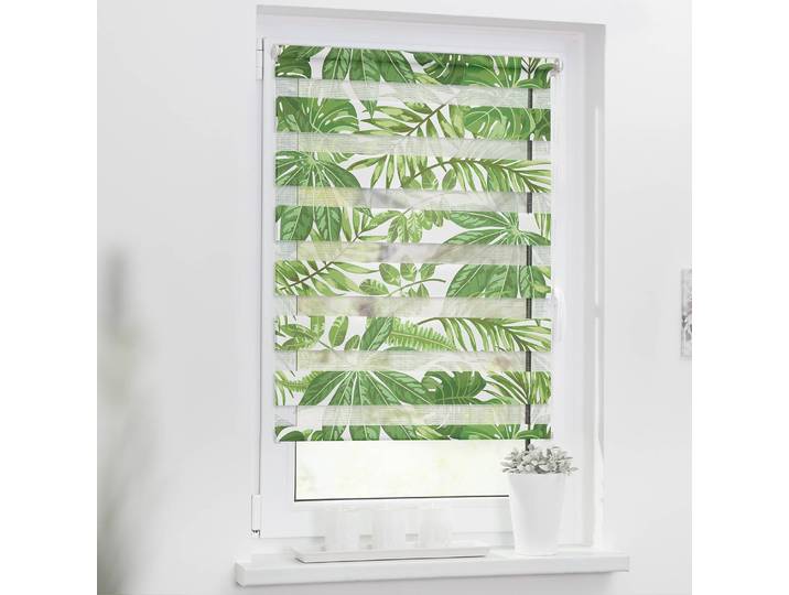 Klemmfix Duo Rollo Blätter 100 x 150cm Grün