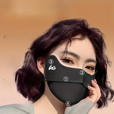 Perfect Picks Market Thick Women Face Mask Windproof, Warm, Cozy & Stylish With Ear Loops, Hand Washable, Nylon Material black