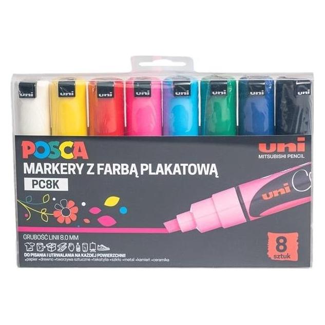Uni-ball Plakatmarker PC-8K 8 Farben (8x) (47597584)