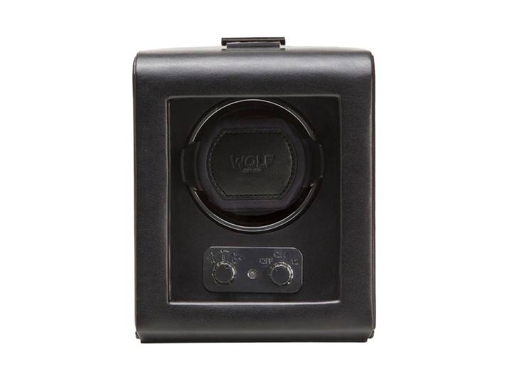 Uhrenbeweger „Heritage Single Watch Winder“ Leder Schwarz WOLF
