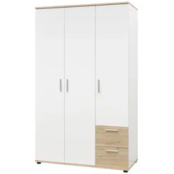 BEGABINO Kleiderschrank Selja 115 x 192 cm Dekor Weiß
