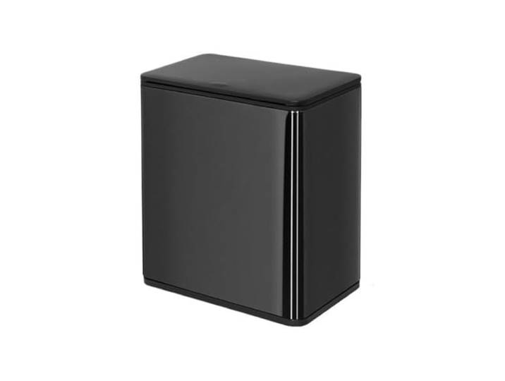 YUHANXINHESHE 3,1 Gallonen schmaler Mülleimer mit herausnehmbarem, Badezimmer-Mülleimer, Metall-Mülleimer, Papierkorb Druckdeckel(Black)