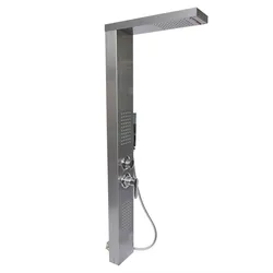 Helloshop26 - Wandmontierte Regendusche aus Edelstahl 130 cm mit Massagedüsen und Regendusche 16_0002769