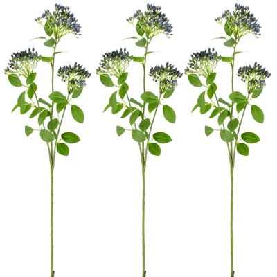 Kunstzweig CREATIV GREEN "Viburnumzweig", grün (blau), H:55cm, Kunststoff, Kunstpflanzen, Kunstzweig, mit traumhaft schönen Blüten