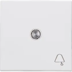 Kopp 490458000 HK07 - Flächenwippe mit Linse und Symbol ”Glocke”, Farbe: arktisweiß