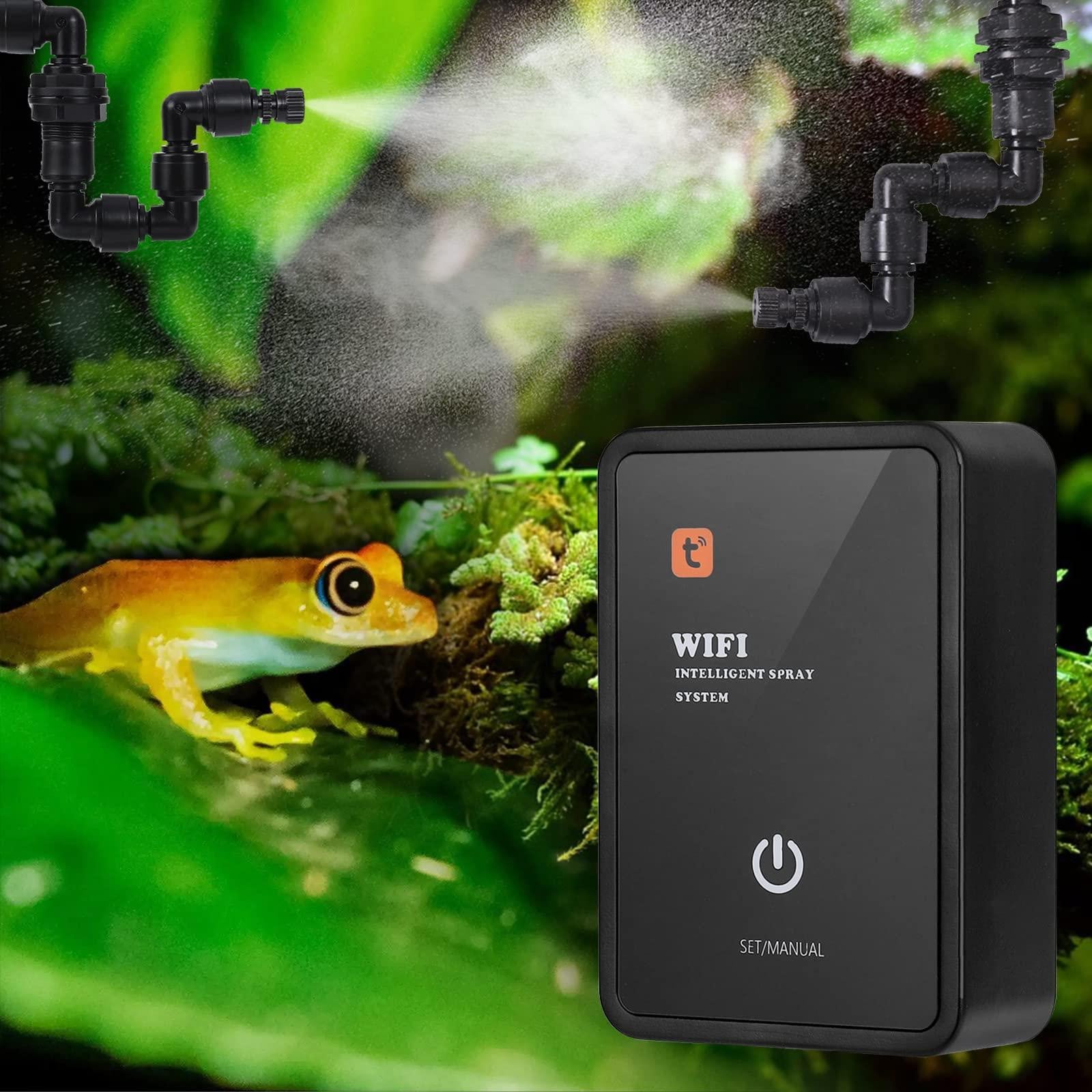 Lustrens Luchtbevochtiger voor reptielen met sproeiers en Wi-Fi bediening