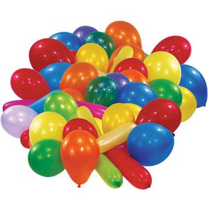 Amscan Luftballons INT995799, farbig sortiert, verschiedene Formen und Größen, 50 Stück