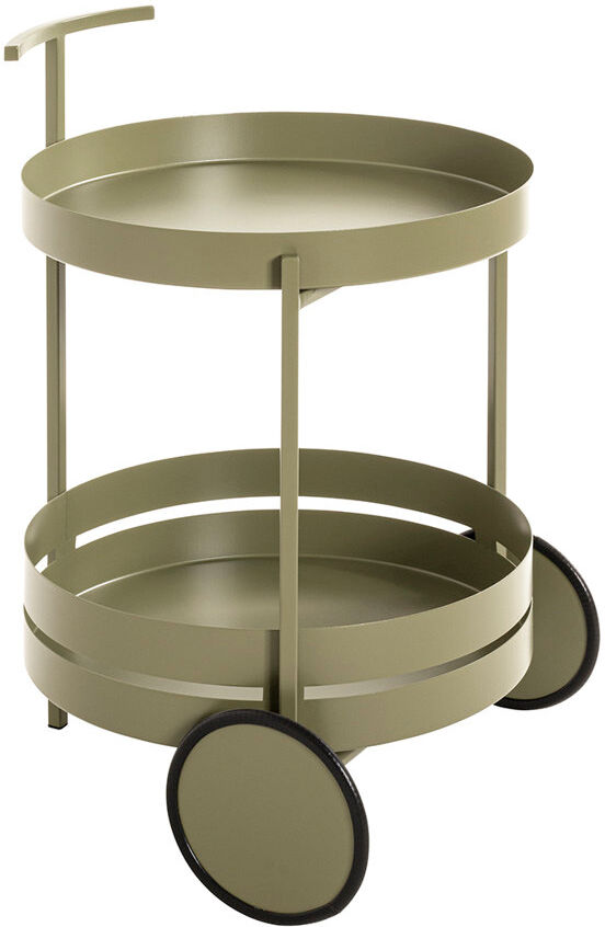 Brayden Studio Kees Steel Bar Cart Mineral Green 62cm H X 42cm W X 42cm D