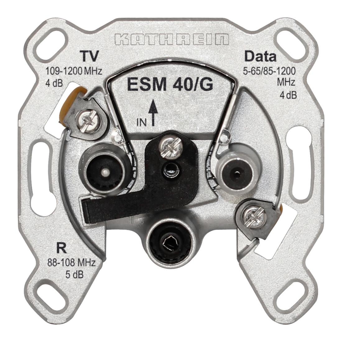 Kathrein BK-Modem-Steckdose 3fach Einzeldose selektiv ESM 40/G (21110053)