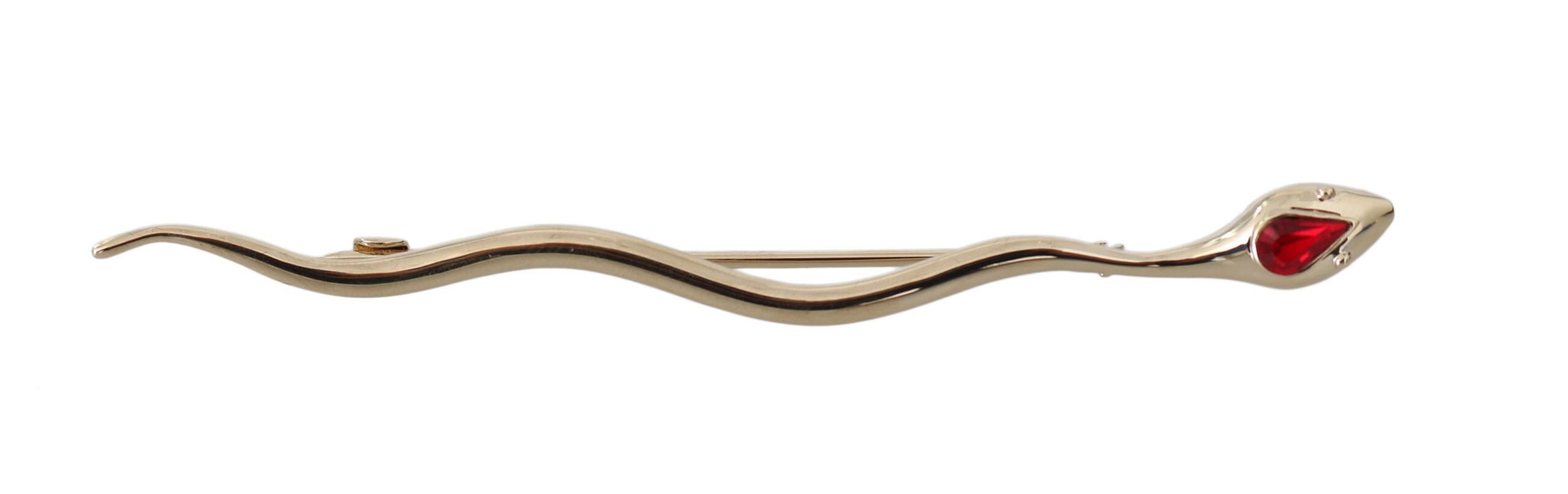 Zilveren Messing Kristal Spilla Serpente Broche Speld