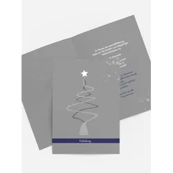 Weihnachtseinladung geschäftlich selbst gestalten mit Spruch und Fotos im Onlinedesigner bei Meine-Kartenmanufaktur.de