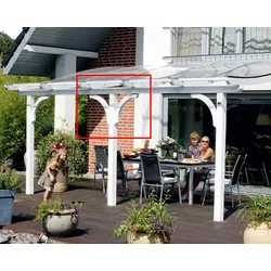 Kopfband für Terrassenüberdachung Venezia und Sanremo-nussbaum