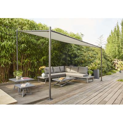 Pavillon SIENA GARDEN "Levino", grau (anthrazit, hellgrau), B/H/T: 400cm x 300cm, Pavillons, 300x400 cm