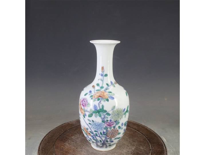 Vase en porcelaine à fleurs blanches, petit Vase peint à la main, ornements en porcelaine Antique Ming et Qing, Décor de brindilles