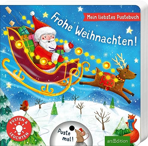 Maria Höck - Mein liebstes Pustebuch – Frohe Weihnachten!: Pusten & leuchten Hochwertiges Pappbilderbuch mit Pustefunktion und Licht für Kinder ab 18 Monaten - Preis vom 09.10.2026 07:28:09 h