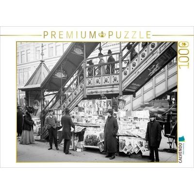 CALVENDO Puzzle Historic New York: Characteristic sidewalk newsstand, Manhattan, 1902 | 1000 Teile Lege-Größe 64 × 48 cm Foto-Puzzle für glückliche