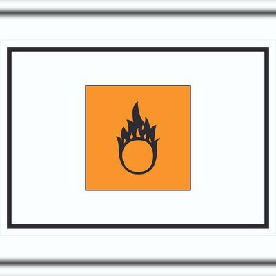 HB-Druck Schild Gefahrensymbol Brandfördernd Symbol Brand A1 (594x841mm)