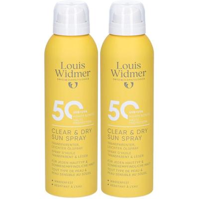 Widmer Sun Clear & Dry Spray UV 50 l.P. 2x 2x200 ml