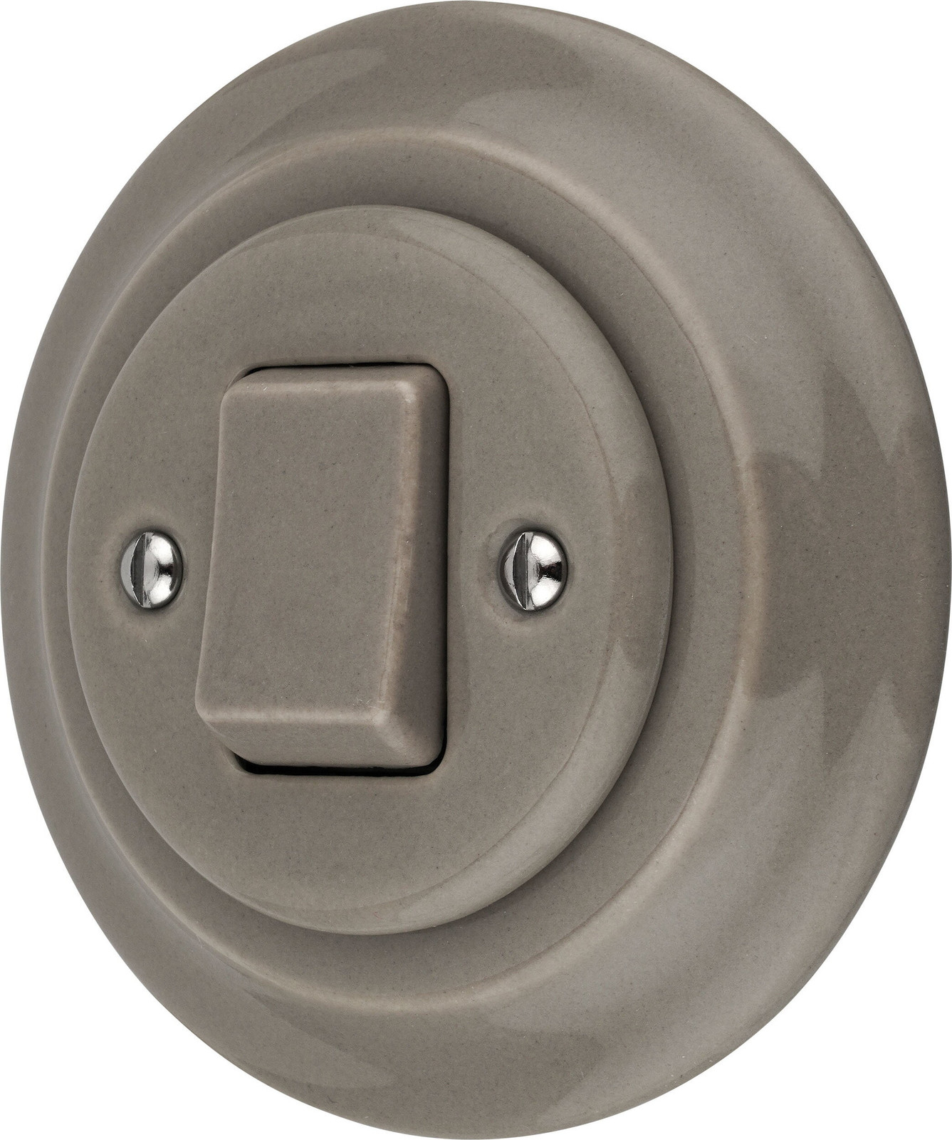 ADAKAT Inbouw schakelaar PR1 retro porselein kruishendel lichtbeige