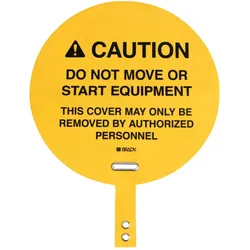 Brady, Sicherheitskennzeichnung, Sicherheitsabdeckung für Lenkräder, PVC beschichtetes Gewebe, Gelb, Durchmesser 304.80 mm, Beschri