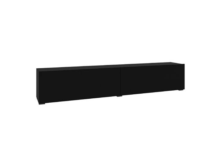 Meuble Tv 2 Portes 180 Cm Glora Noir