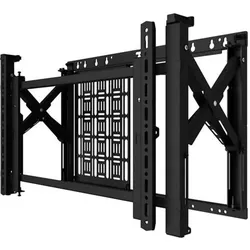 Btech B-Tech Pull-Out Flat Screen Wall Mount with In-Wall AV Storage Tray (VESA 600 x 400), Digital Signage Zubehör, Schwarz