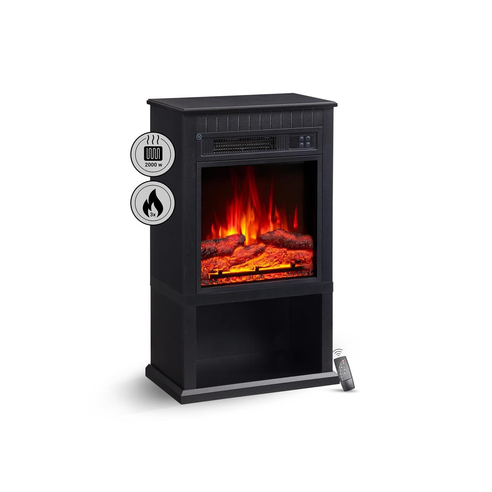 BALDERIA Elektrokamin Ember - Standkamin, Heizung 2000 W, schwarz