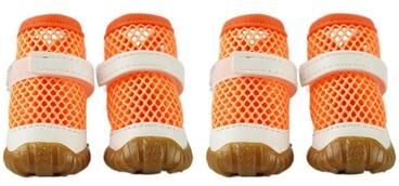 Inspire Select Breathable Dog Mesh Shoes Anti Slip Summer Pet Shoes For Small Dogs, Puppies & Cats orange m