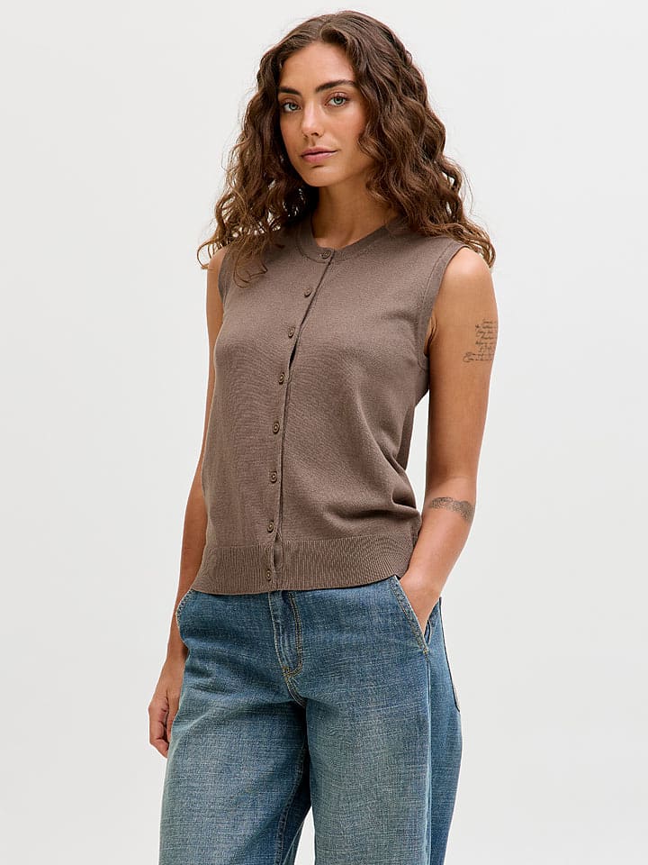JJXX Weste "Ophelia" in Taupe - S