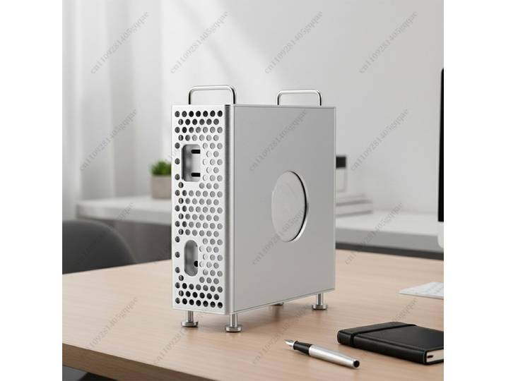 Support vertical en alliage d'aluminium 2-en-1 pour Mac Mini M4/M4 Pro 2025 avec dissipation thermique, anti-poussière et antichoc