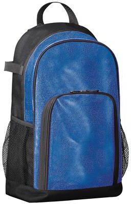 Augusta Sportswear 1106 All Out Glitter Backpack in Royal Blue Glitter/Black   Polyesterpropylene