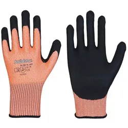 Leipold, Schutzhandschuhe, Schnittschutzhandschuhe Solidstar 1683 Grösse 9 orange/schwarz EN 388 PSA-Kategorie II (9)