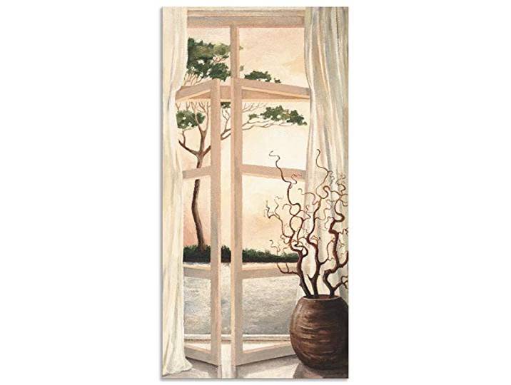 ARTland Wanddeko Wandbild Alu Verbundplatte für Innen & Outdoor Bild Fensterblick Fenster Toskana Landschaft Fensterbild Sonnenuntergang T4OM